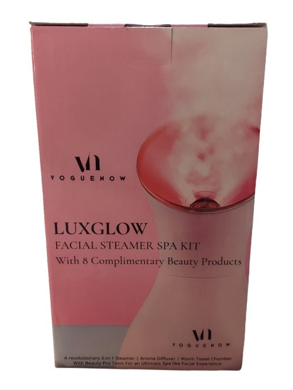 Voguenow Luxglow Facial Steamer Spa Kit With 8 Complimentary Beauty Products